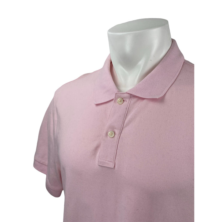 J.Crew Flex Pique Men's Pink Short Sleeve Golf Casual Polo Shirt Top Size L