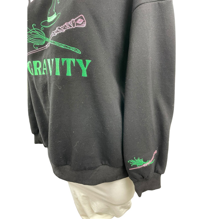 Wicked Movie Black Defying Gravity Graphic Long Sleeve Sweater Sweatshirt Top M