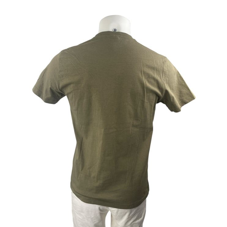 Mango MNG Men' Army Green Crewneck Short Sleeve Basic Tee T-shirt Top Size M