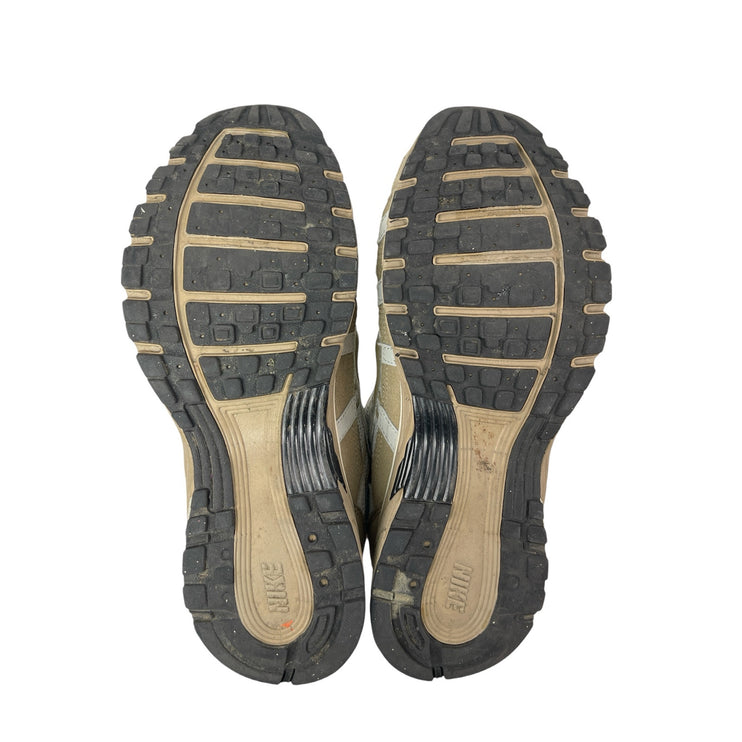 Nike P-6000 Bowerman Brown Gray Mesh Low Top Lace Up Athletic Sneakers Shoes 7