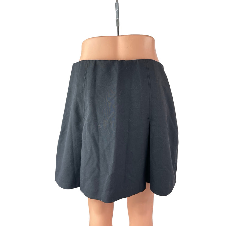 Abercrombie & Fitch Women's Black Pleated Zip Casual A Line Mini Skirt Size M