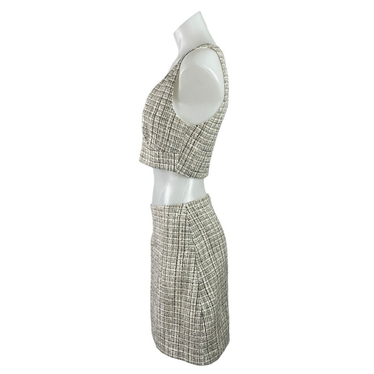 Reformation Plaid Check Zuri Crop Top Veranda Mini Flare A-Line Skirt Set Sz 2/4