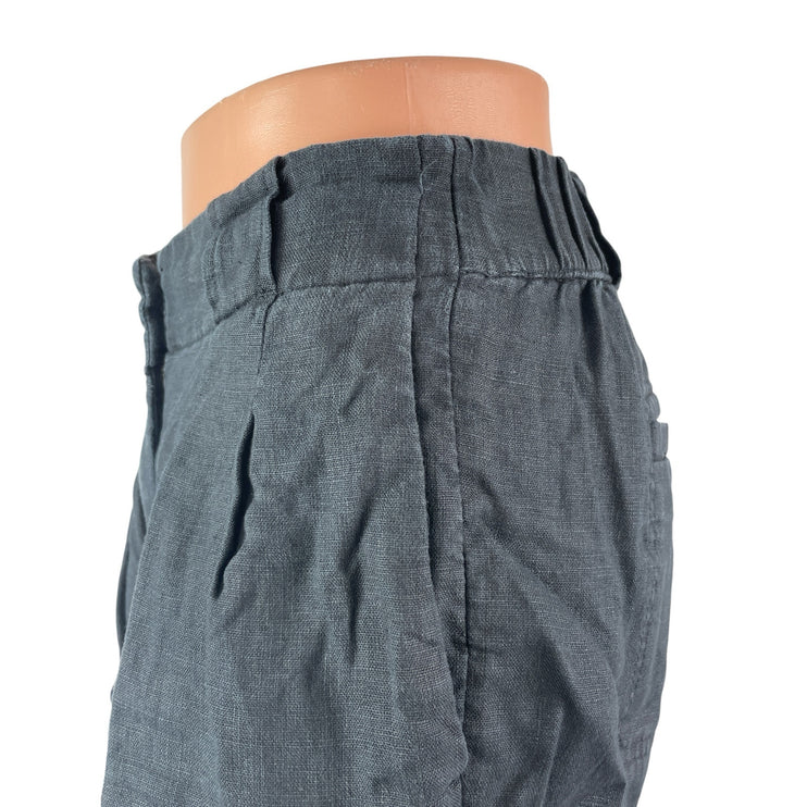M&S Marks & Spencer Women's Black Pleated High Rise Casual Mini Shorts Size 4