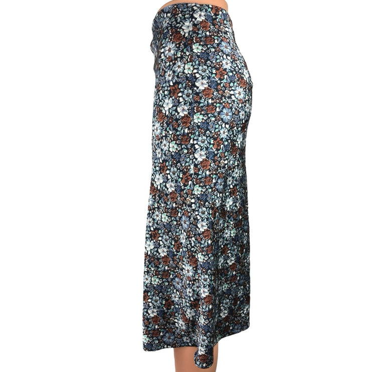 Ann Taylor LOFT Women's Multi Floral Print Calf length A-Line Skirt Size XXSP