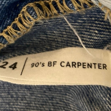 Pacsun 90's BF Carpenter Colorblock Straight Wide Leg High Waist Denim Jeans 24