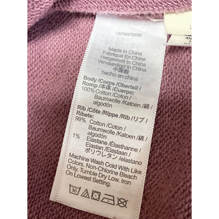 Madewell Women's Pink Crewneck Long Sleeve Crop Sweater Sweatshirt Top Size XL