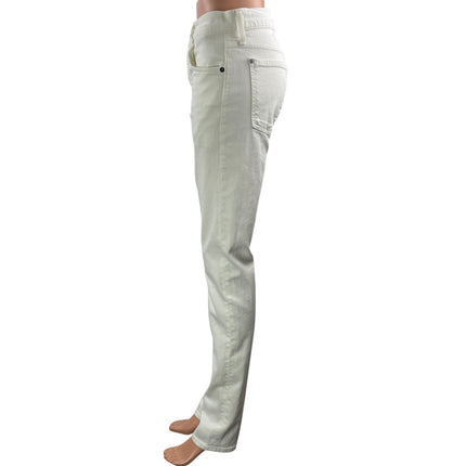 7 For All Mankind Luxe Performance White Slim Straight Denim Jeans Pants Size 29