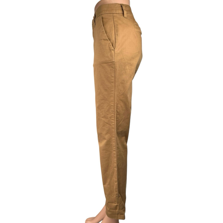 Tommy Hilfiger Women's Brown Mid Rise High Waist Chino Trousers Pants Size 6