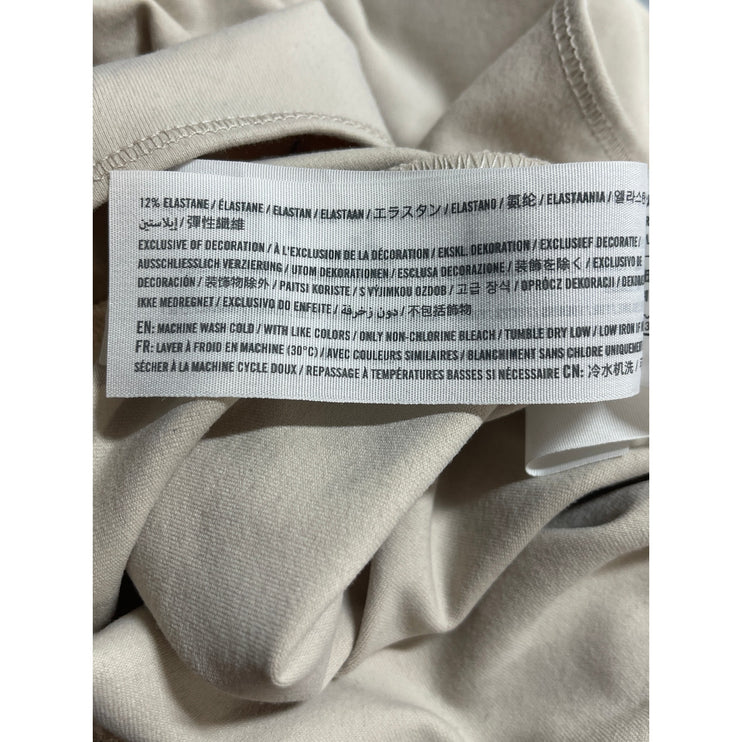 Abercrombie & Fitch Beige One Shoulder Thong Cutout Tank Bodysuit Top Size S