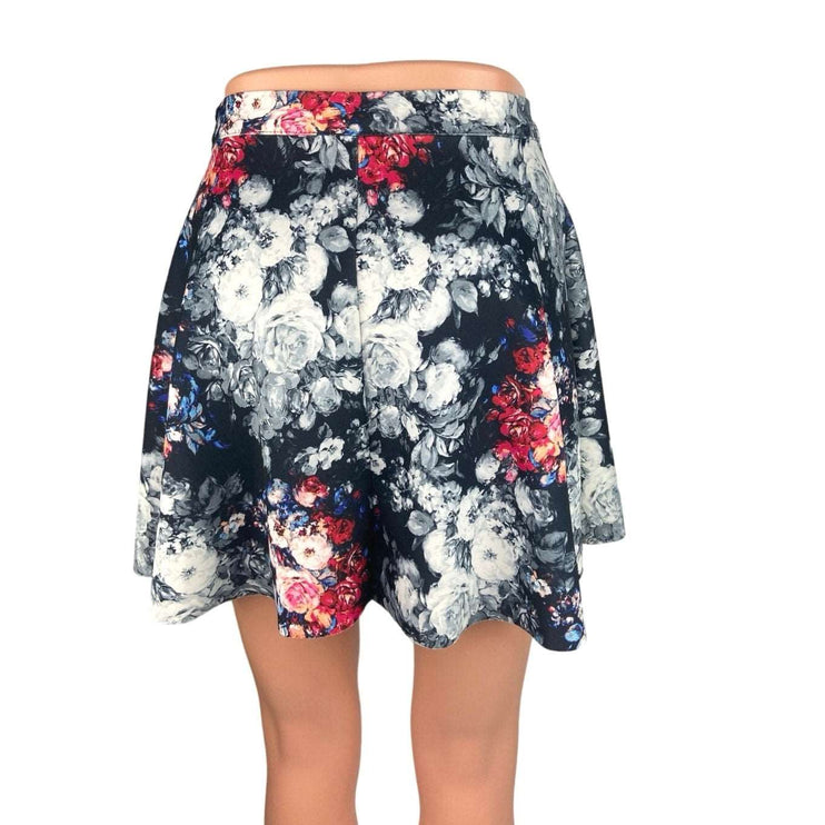 Abercrombie & Fitch Multicolor High Waist Floral Pleated A Line Mini Skirt Sz XS