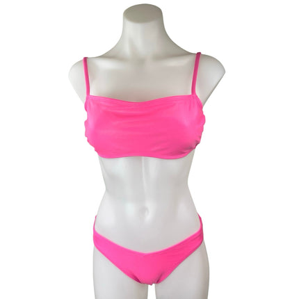 Xhilaration Pink Tank Cami Two Piece Swim Bikini Swimsuit Swimwear Set Sz M/L