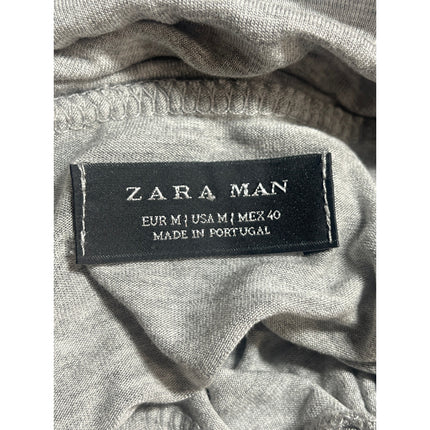 Zara Men's Gray Long Sleeve Turtleneck Knit Sweatshirt Pullover Sweater Top Sz M