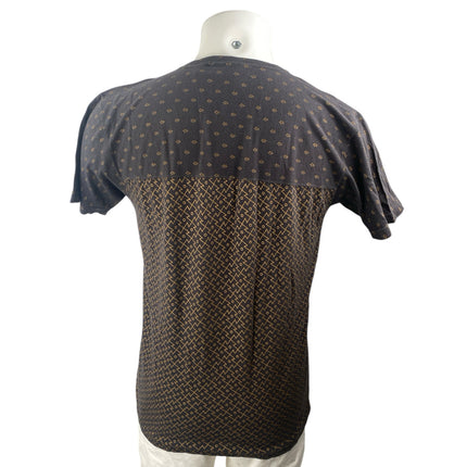 Marc Jacobs Men's Brown Floral Printed Crewneck Short Sleeve Tee T-shirt Top S