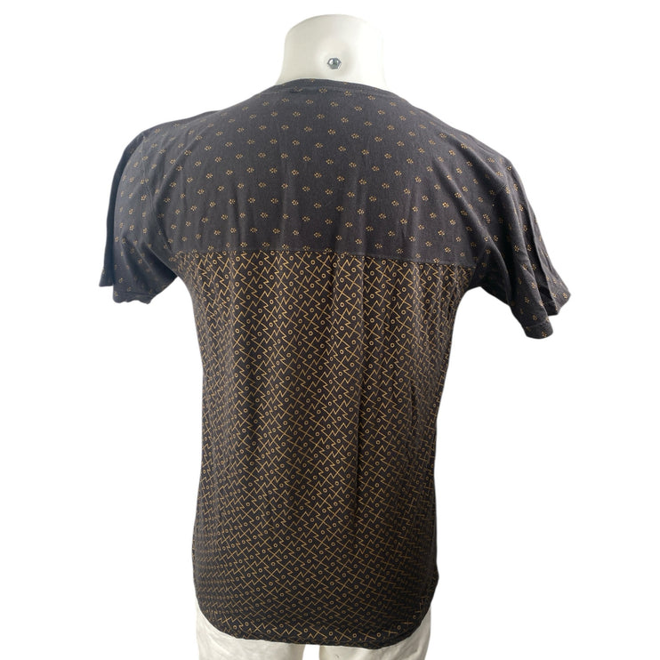 Marc Jacobs Men's Brown Floral Printed Crewneck Short Sleeve Tee T-shirt Top S