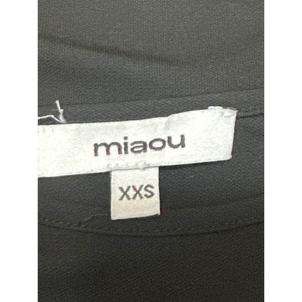 Miaou Women's Black Sleeveless High Neck Cutout Sheer Mesh Crop Tank Top Sz XXS