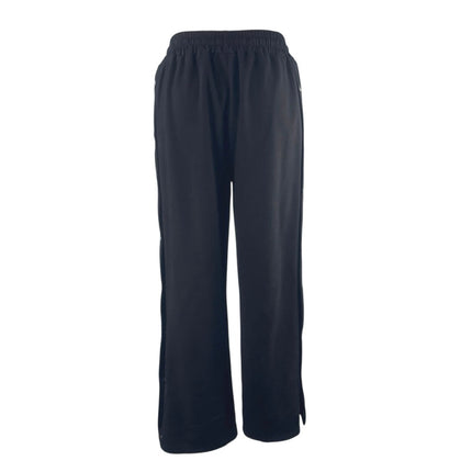 Women's Black High Rise Drawstring Button Wide Leg Trousers Sweat Pants Size S