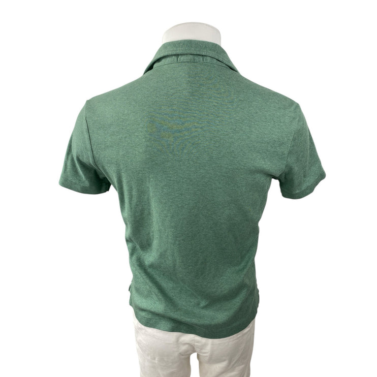Polo Ralph Lauren Iconic Mesh Men's Green Collared Short Sleeve Polo Shirt Top M