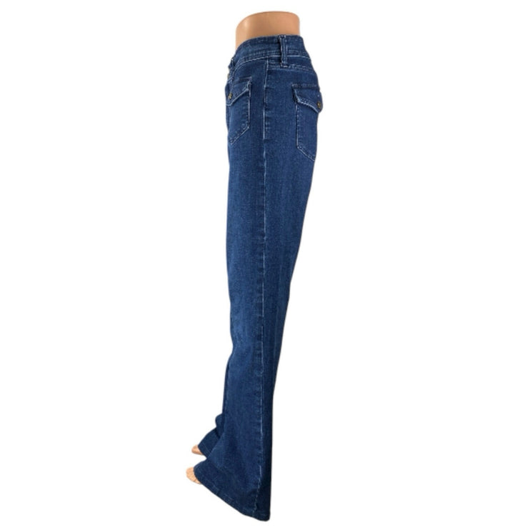 Gap 70s Flare Women's Blue Dark Wash High Rise Bootcut Denim Jeans Size 31