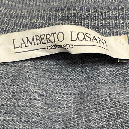 Lamberto Losani Women's Gray Sleeveless Cashmere Knit Scoop Neck Tank Top Size S