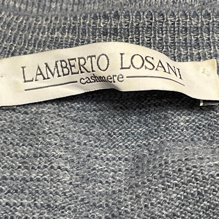 Lamberto Losani Women's Gray Sleeveless Cashmere Knit Scoop Neck Tank Top Size S