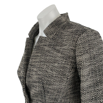 Ann Taylor LOFT Gray Textured Long Sleeve Single Breasted Blazer Coat Jacket 0