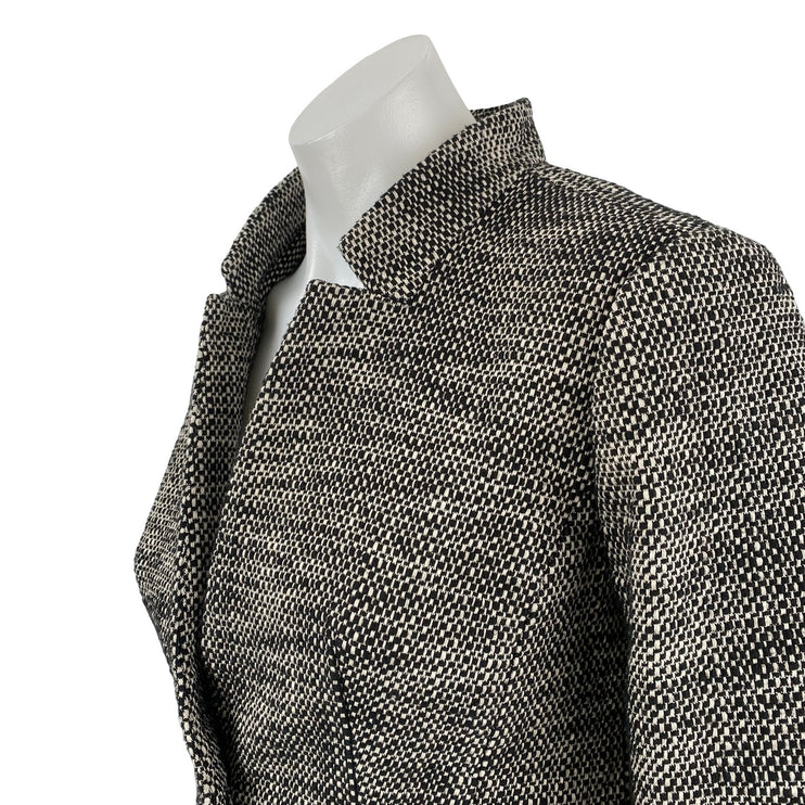Ann Taylor LOFT Gray Textured Long Sleeve Single Breasted Blazer Coat Jacket 0