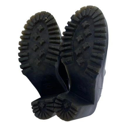 Dr. Martens Husrton Women's Black Red Leather Heeled Platform Chelsea Boots Sz 7