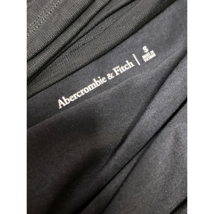 Abercrombie & Fitch Black Cowl Neck Mesh Long Sleeve Blouse Bodysuit Top Size S