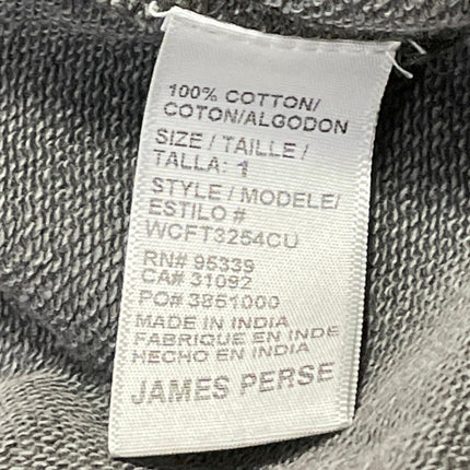James Perse Green Gray Camo Camouflage Fleece Hoodie Hooded Sweatshirt Top Sz 1
