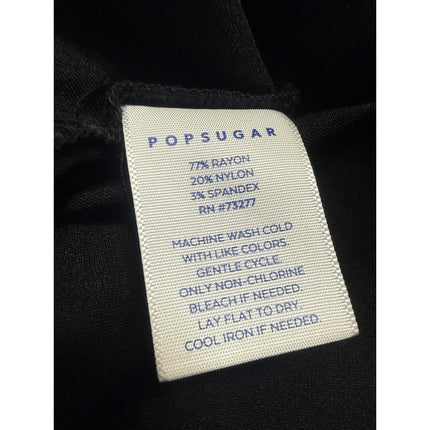 Popsugar Women's Black Mid Rise Slacks Skinny Straight Trousers Dress Pants Sz S