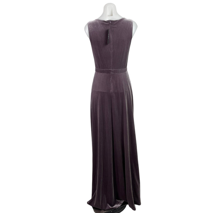 NEW Lulus Beautiful Night Dusty Purple Velvet Sleeveless Maxi Bridesmaid Dress S