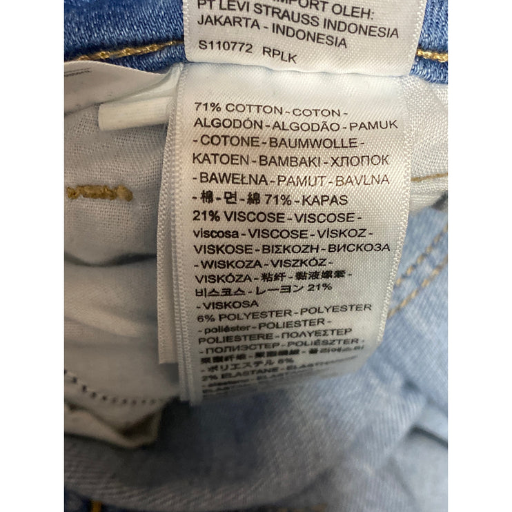 Levi's 725 High Rise Bootcut Women's Blue Medium Wash Flare Denim Jeans Size 26