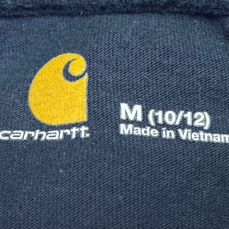 Carhartt Women's Blue Pocket Long Sleeve Casual Pullover Sweatshirt Top Size M