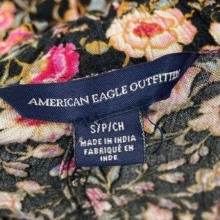 American Eagle Outfitters Multicolor Floral Print Tie Waist Paperbag Shorts Sz S