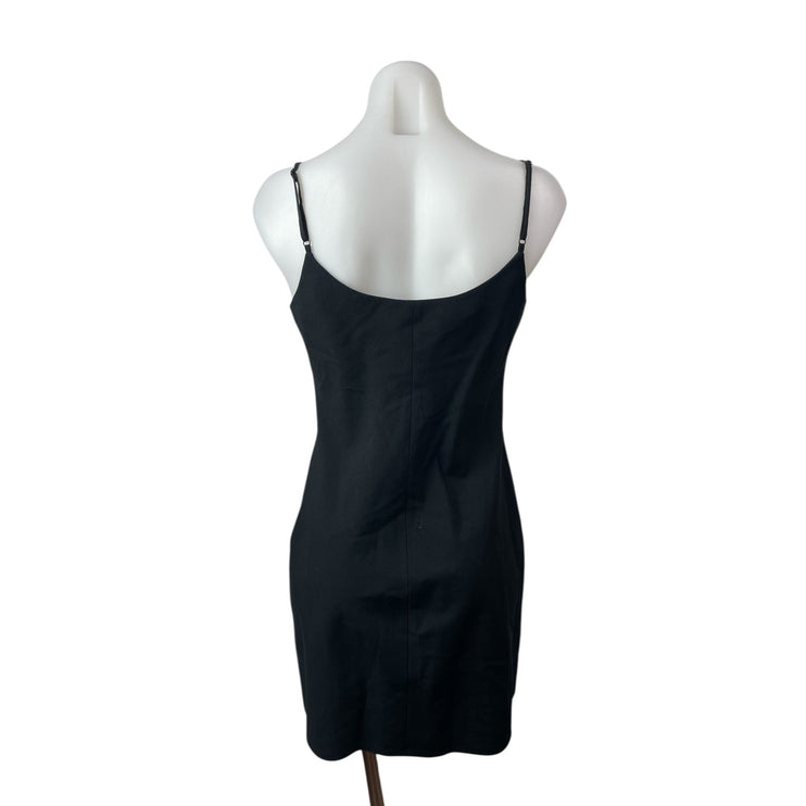 Alexander Wang Black Wool Sleeveless Scoop Neck Cami Camisole Mini Slip Dress 6