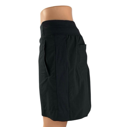 Athleta Women's Black Elastic High Waist Athletic Activewear Mini A-Line Skirt 4