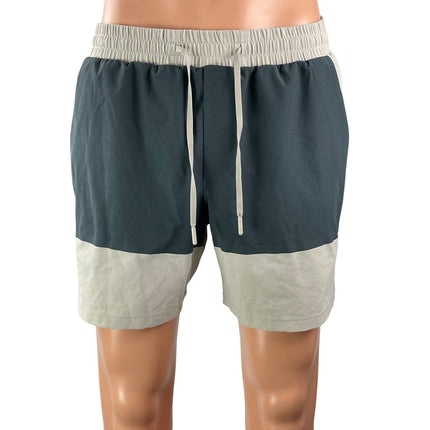 Lululemon Lane Line 6"In Nightcap Silverstone Men Gray Beige Colorblock Shorts M