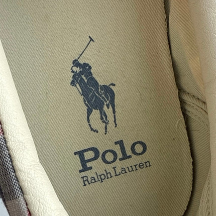 Polo Ralph Lauren Keaton Multicolor Plaid Slip On Round Toe Sneakers Shoes Sz 11