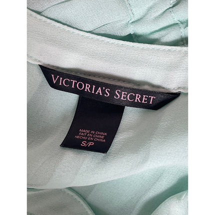Victoria's Secret Mint Green Sleeveless V Neck Pleated Fit & Flare Mini Dress S