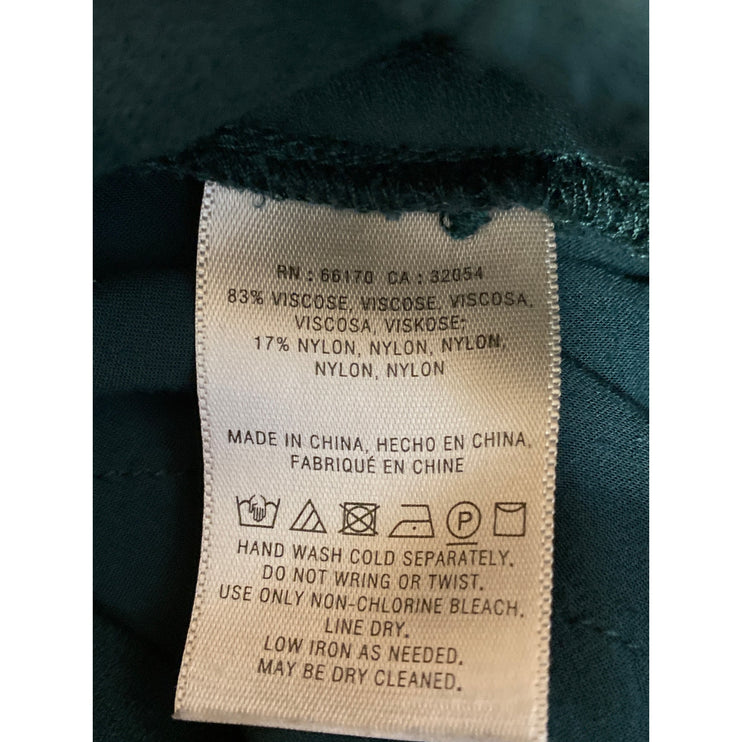 Anthropologie Ett Twa Women's Green High Rise Wide Leg Trousers Pants Size XS