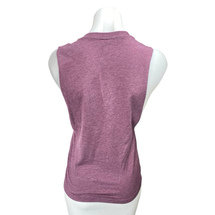 Oaklandish Women's Purple White Sleeveless Graphic Print Bridge Tank Top Size S