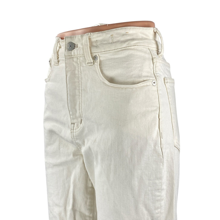 Madewell The Dean Women's White High Rise Workwear Straight Denim Jeans Pants 26