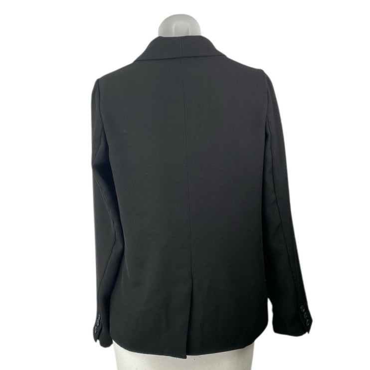 Current Air Womens Black Collared One Button Long Sleeve Blazer Coat Jacket XS