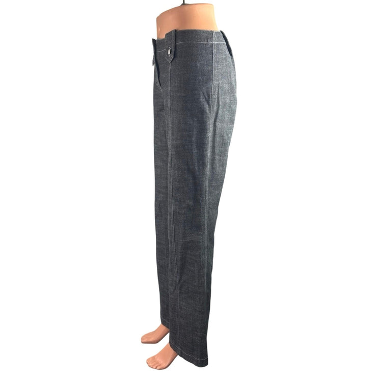 Staccato Paper Bag Gray High Waisted Wide Leg Bootcut Flare Denim Jeans Pants 32