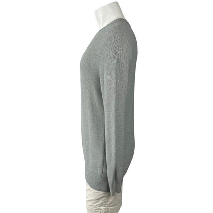 GAP Men's Gray Waffle Knit Crew Neck Long Sleeve Sweater Sweatshirt Top Size M