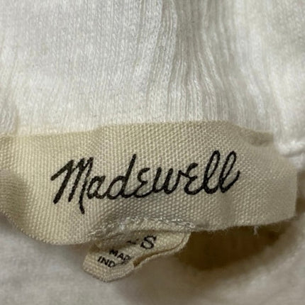 Madewell Women's White Short Sleeve Pocket Cotton Button Up Shirt Top Size XS