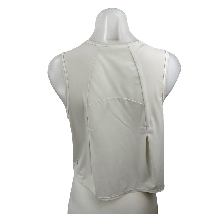 Lululemon Sculpt Women's White Cropped Yoga Running Athletic Tank Top Size S