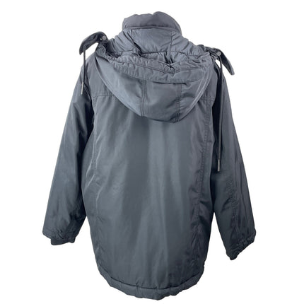 Everlane The Renew Women's Black Long Sleeves Hooded Parka Puffer Coat Jacket L