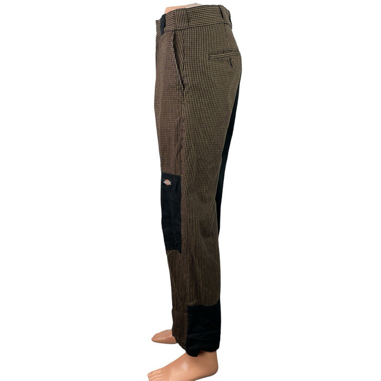 Dickies Miltonvale Brown Black Colorblock Patchwork Straight Utility Pants Sz 30