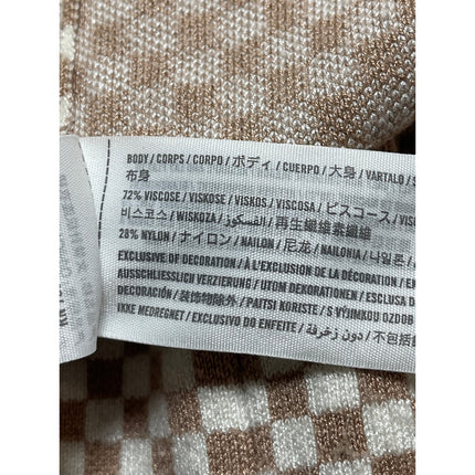 Abercrombie & Fitch Women's Beige Gingham Check Tank Mini Bodycon Dress Size S